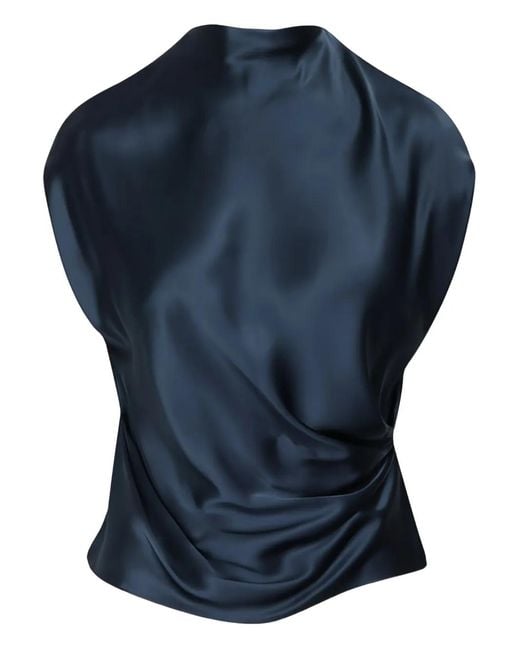 The Sei Blue Draped Blouse