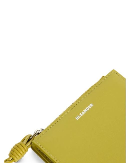 Jil Sander Tangle Portemonnee in het Yellow