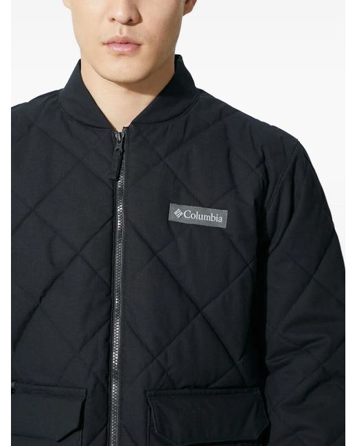 Columbia Blue Rad Padded Quilted Diamond-Pattern Jacket for men