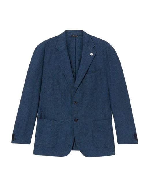 Brooks Brothers Blue Linen Blazer for men