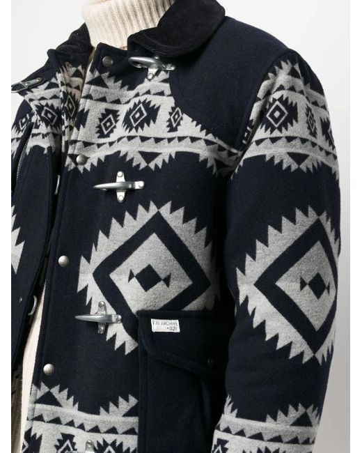 Fay Blue Geometric Three-Pocket Jacket for men