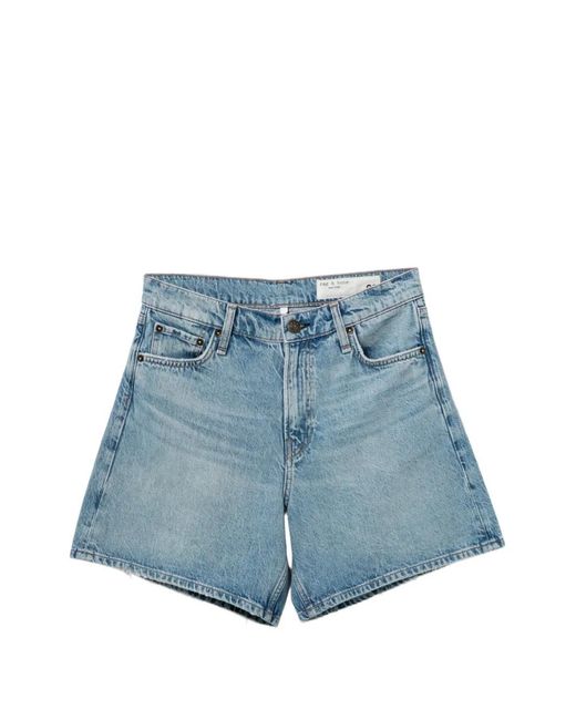 Rag & Bone Blue Kaia Denim Shorts