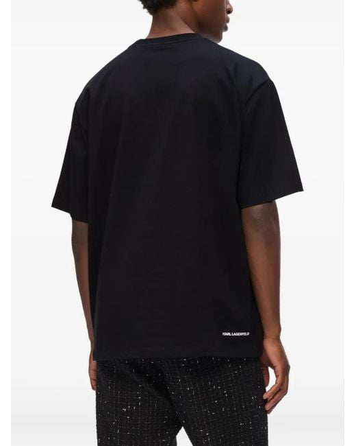 Karl Lagerfeld T-Shirt mit grafischem Print in Black für Herren