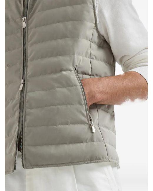 Chaleco Acolchado Brunello Cucinelli de hombre de color Gray