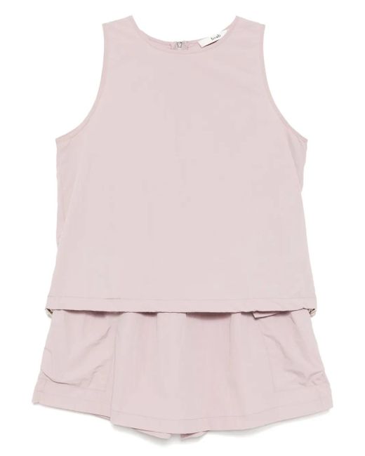 B+ AB Pink Sleeveless Top And Skorts Set