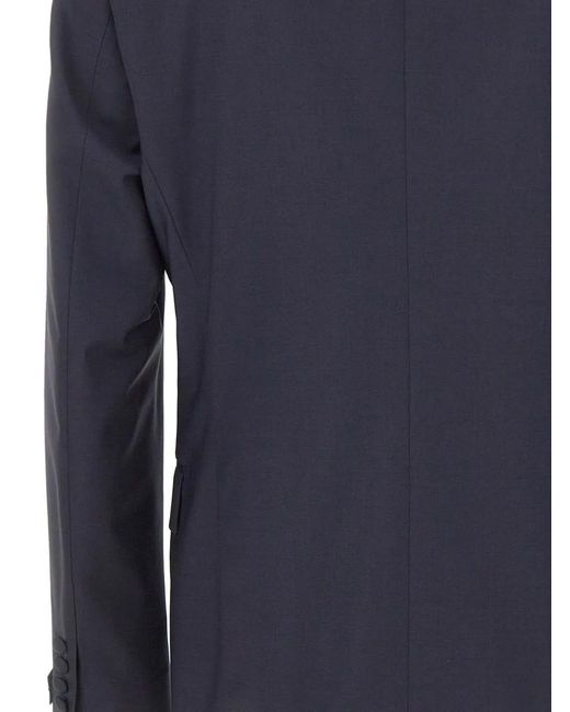 DIGEL Blue Ragg Double-Breasted Blazer for men