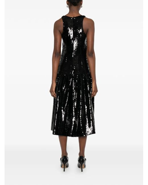 Simone Rocha Black Sequin-Embellishment Midi Dress