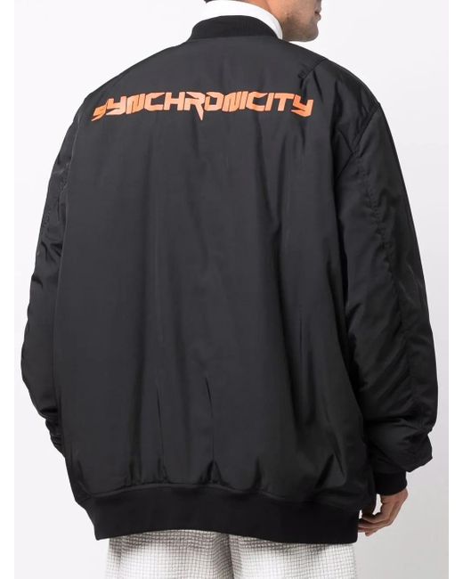 Raf Simons Black Synchronicity Oversized Padded Jacket for men