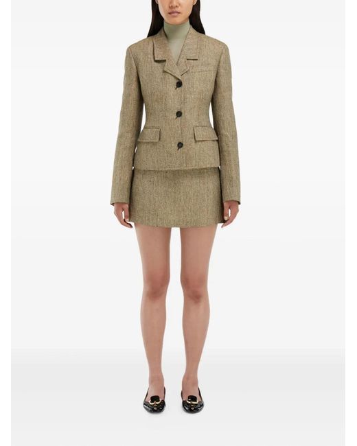 Ferragamo Green Single Breasted Blazer