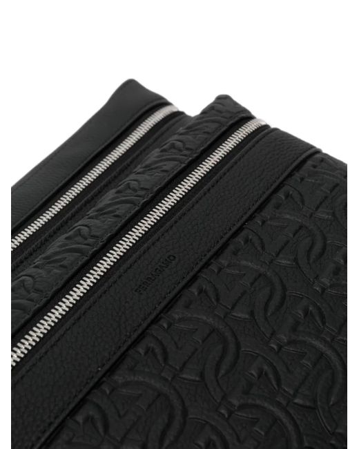 Borsa A Tracolla Con Motivo Gancini di Ferragamo in Black da Uomo