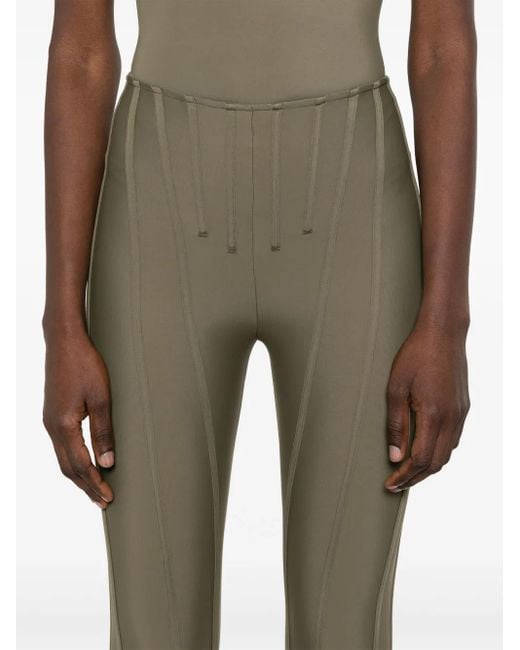 Legging À Détail De Corset Mugler en coloris Green