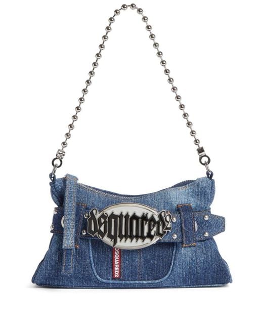 DSquared² Blue Gothic Denim Clutch Bag