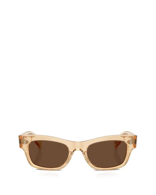 Oliver Peoples Natural Sonia Rectangle-Frame Sunglasses