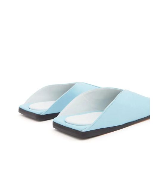 MM6 by Maison Margiela Blue Japanese Leather Slides