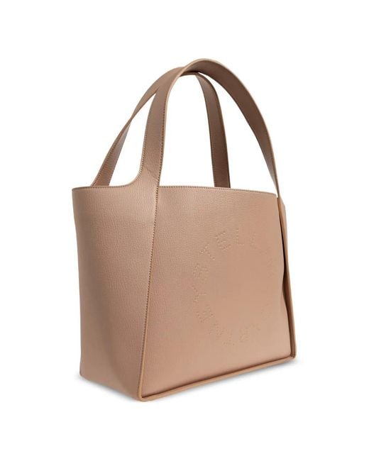 Stella McCartney Natural Sac Cabas À Logo
