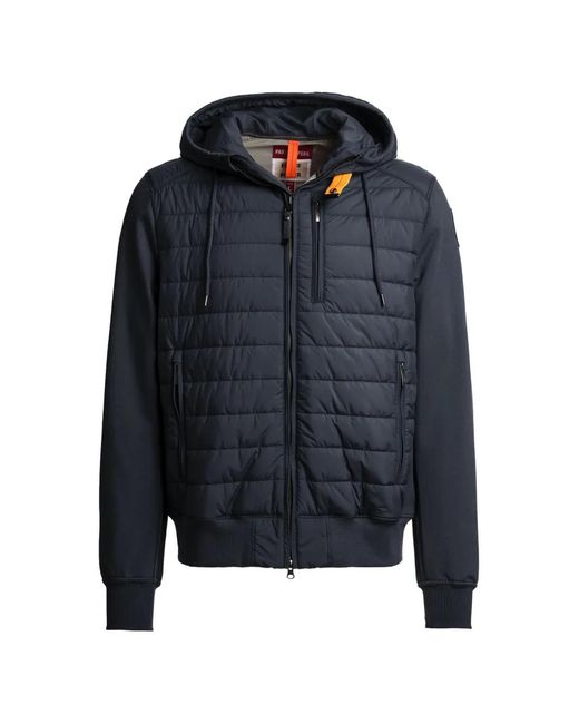 Parajumpers Blue Hooded Quilted Jacket for men