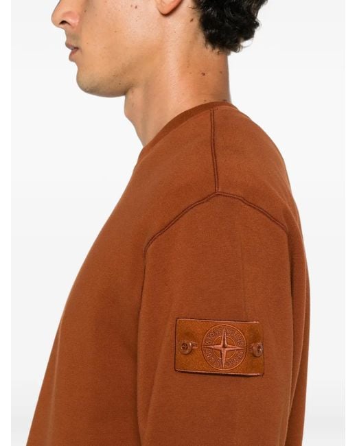 Stone Island Blue Ghost Logo-Patch Sweatshirt for men