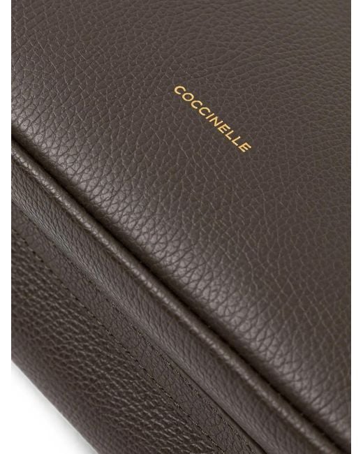 Coccinelle Black Medium Tiggy Braided-Handle Leather Tote Bag