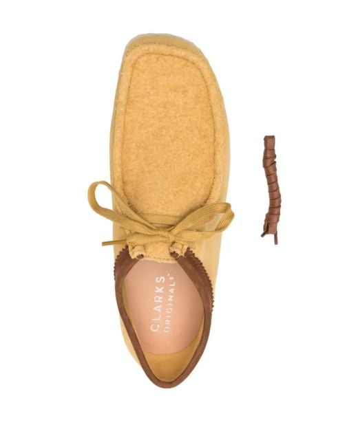 Clarks Brown Wallabee Suede Derby Shoes for men
