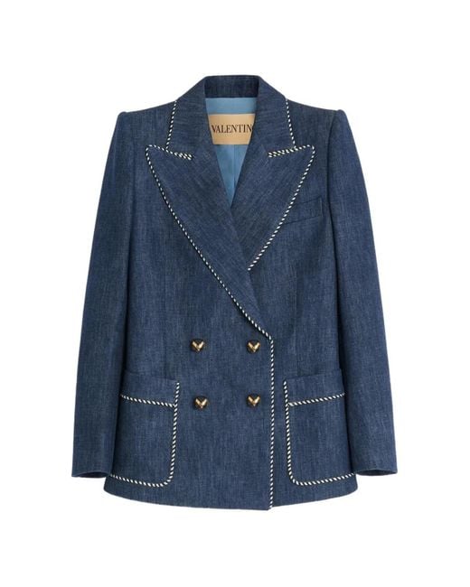 Valentino Garavani Blue Chambray Denim Jacket