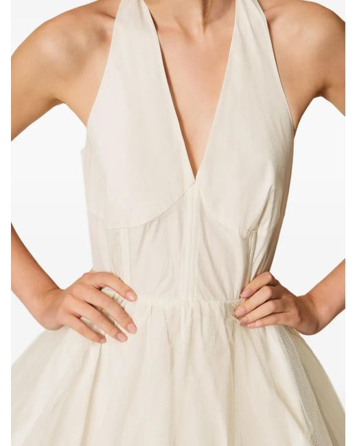 Twinset White Tulle Mini Dress