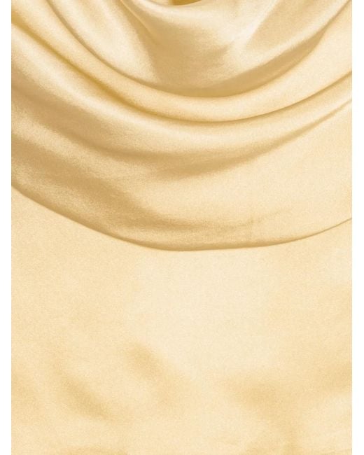 ROTATE BIRGER CHRISTENSEN Natural Chiffon Waterfall Top