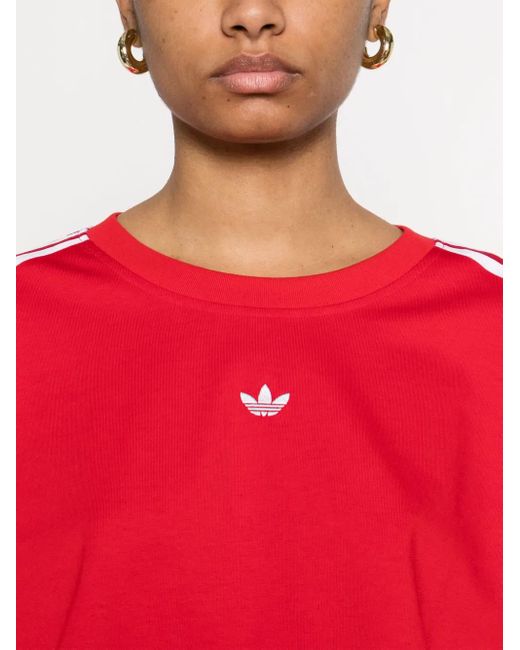 Adidas スリーストライプ Tシャツ Red