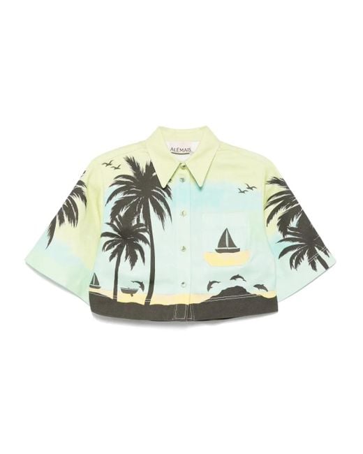 ALÉMAIS Sail Away シャツ Green