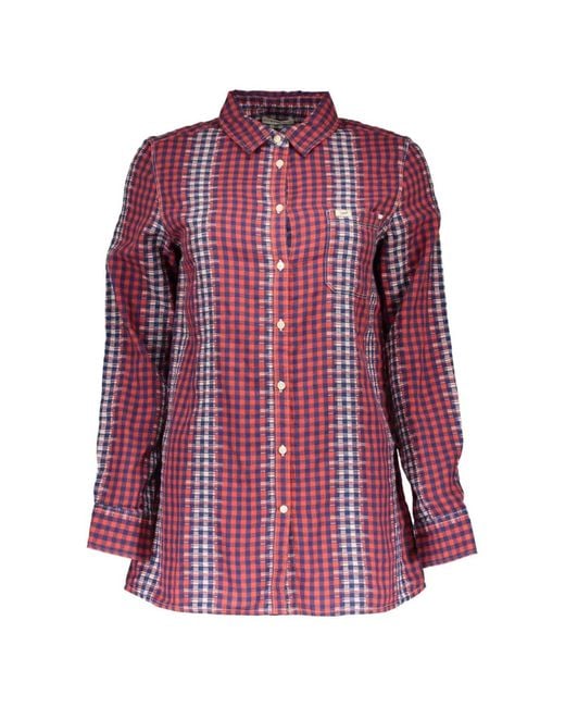 Lee Jeans Purple Long-Sves Shirt for men