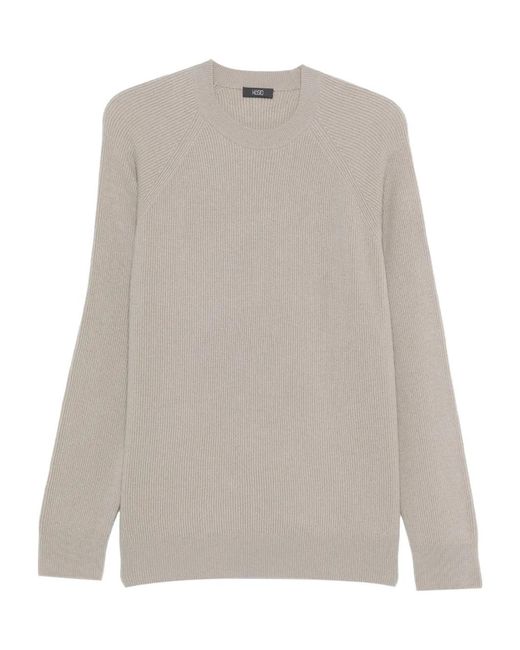 Hōsio White Crew-Neck Sweater for men