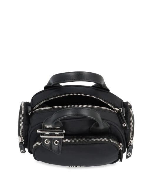 Bolso shopper Polochon mini con detalle de hebilla y cremallera en la parte superior Ganni de color Black