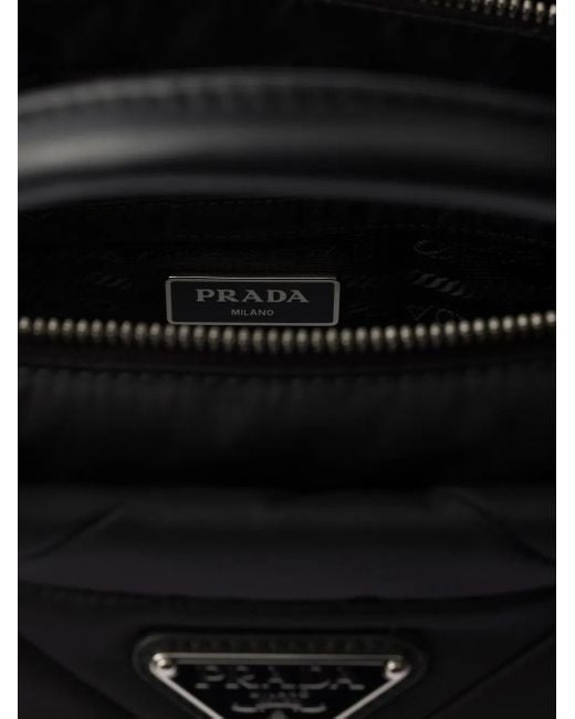 Prada Re-nylon パデッド ハンドバッグ Black