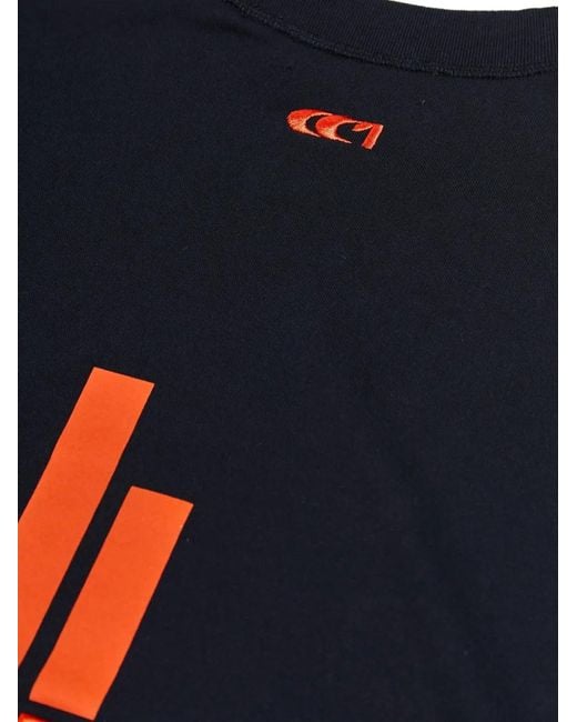 CIARAN Blue X Parallelle Logo-Print T-Shirt