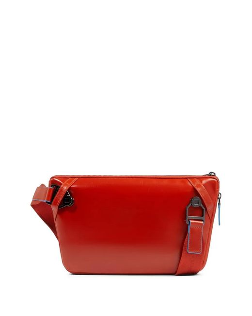 Piquadro Red Expandable Flat Belt Bag
