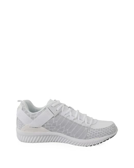 Philipp Plein White Adrian Mesh-Panel Sneakers for men