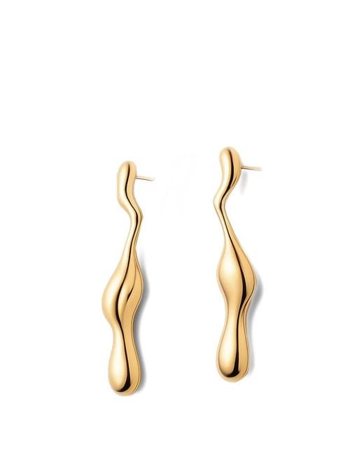 Yoj Metallic Magma Drop Earrings