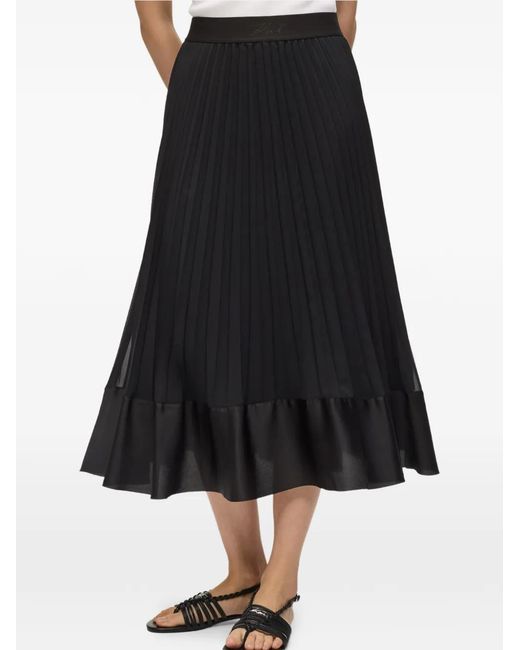 Karl Lagerfeld Black Pleated Skirt