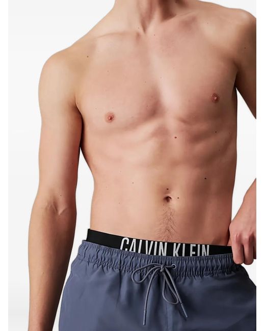 Short De Bain À Logo Imprimé Calvin Klein pour homme en coloris Blue