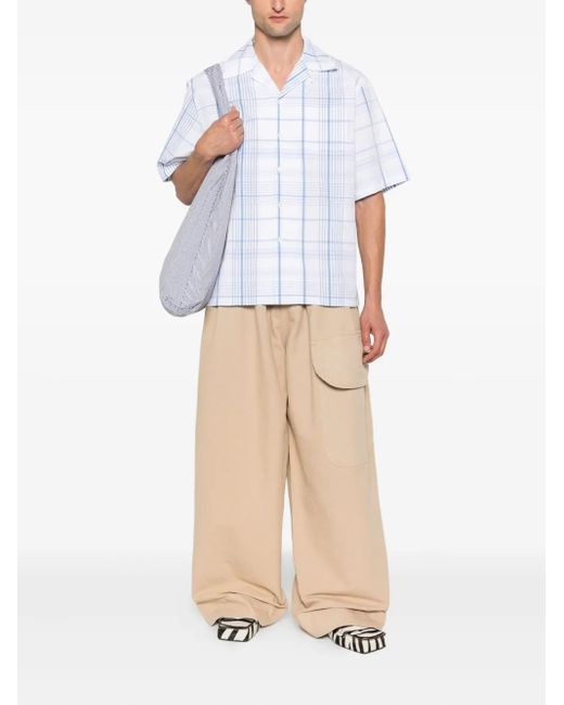 Marni White Checked Shirt for men