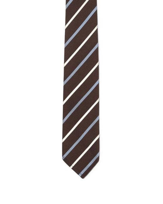DSquared² White D2 Striped Tie for men