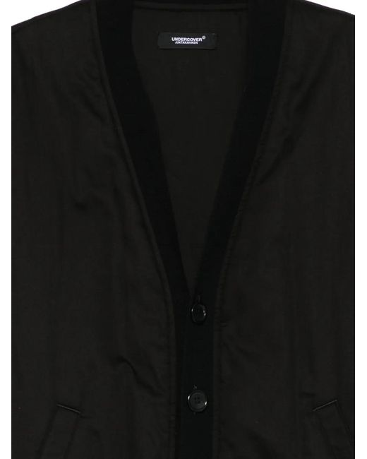 Undercover Black Buttoned Bomber Jacket for men