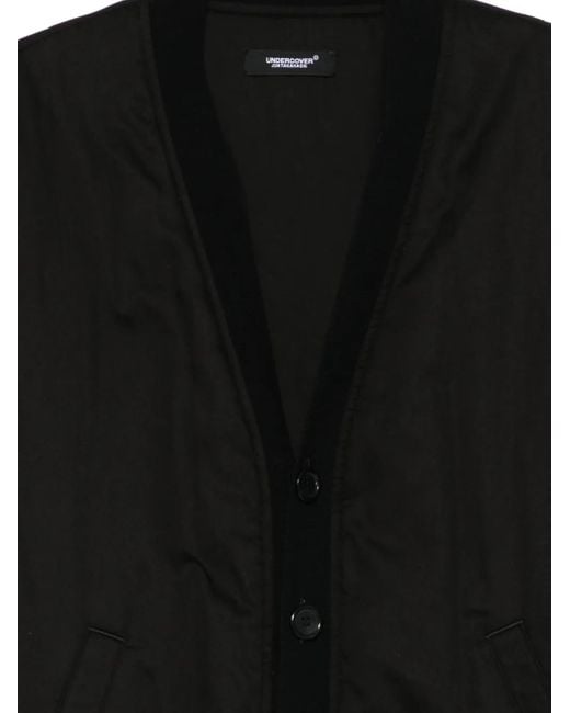 Undercover Black Buttoned Bomber Jacket for men