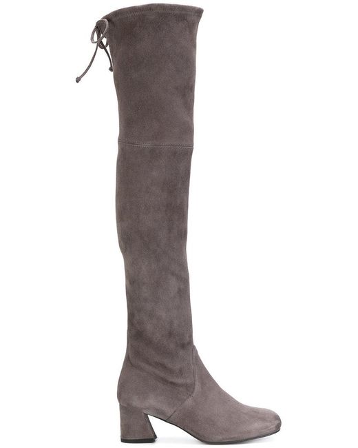 stuart weitzman light grey boots