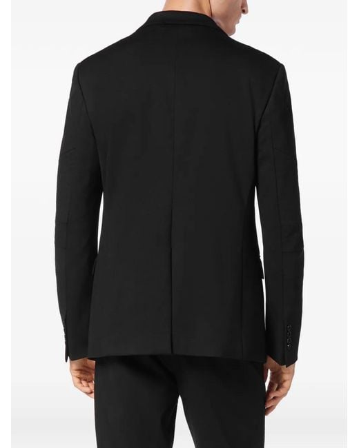 Philipp Plein Black Ensemble Blazer-Polaire for men