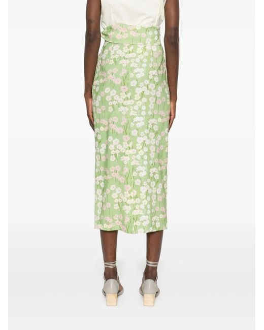 BERNADETTE Green Cheryll Maxi Skirt