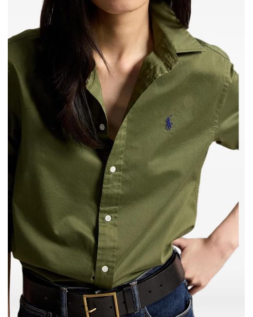 Polo Ralph Lauren Green Classic Fit Cotton Twill Shirt
