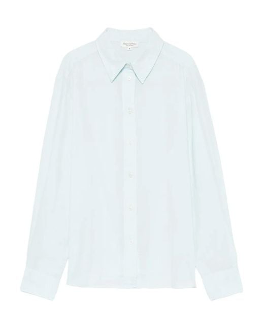 Marc O' Polo Blouse Met Lange Mouwen in het White