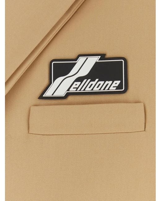 we11done Natural Logo-Patch Blazer for men