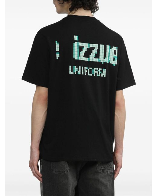 Izzue T-Shirt mit Logo-Print in Black für Herren