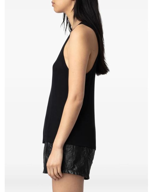 Zadig & Voltaire Black Bianca Lr Wings Strass